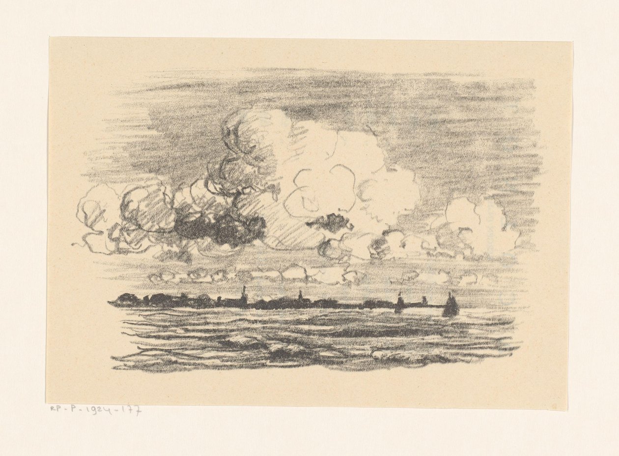 Wolken über Wasser von Carl August Breitenstein