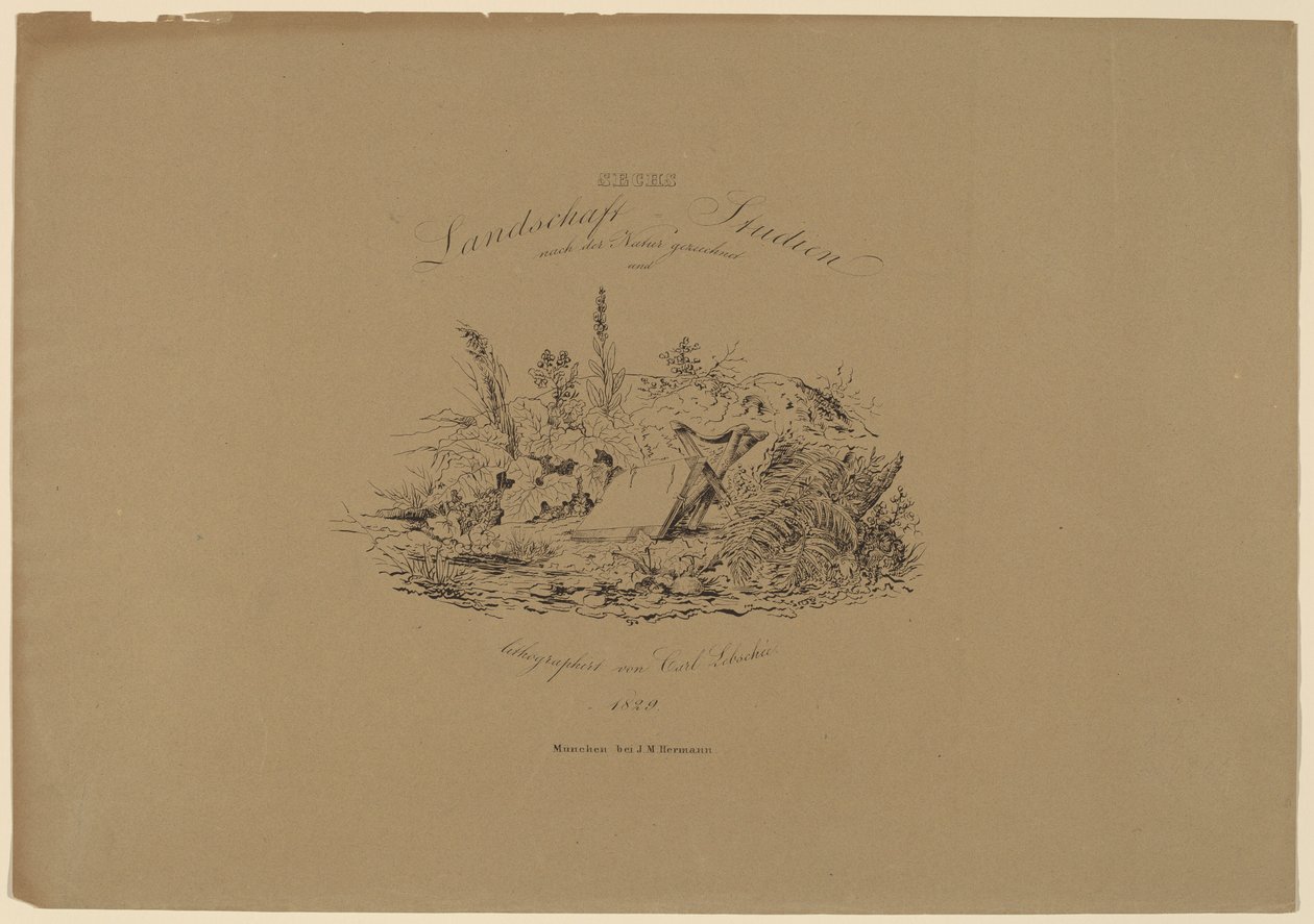 Sechs Landschaftsstudien nach der Natur von Carl August Lebschee