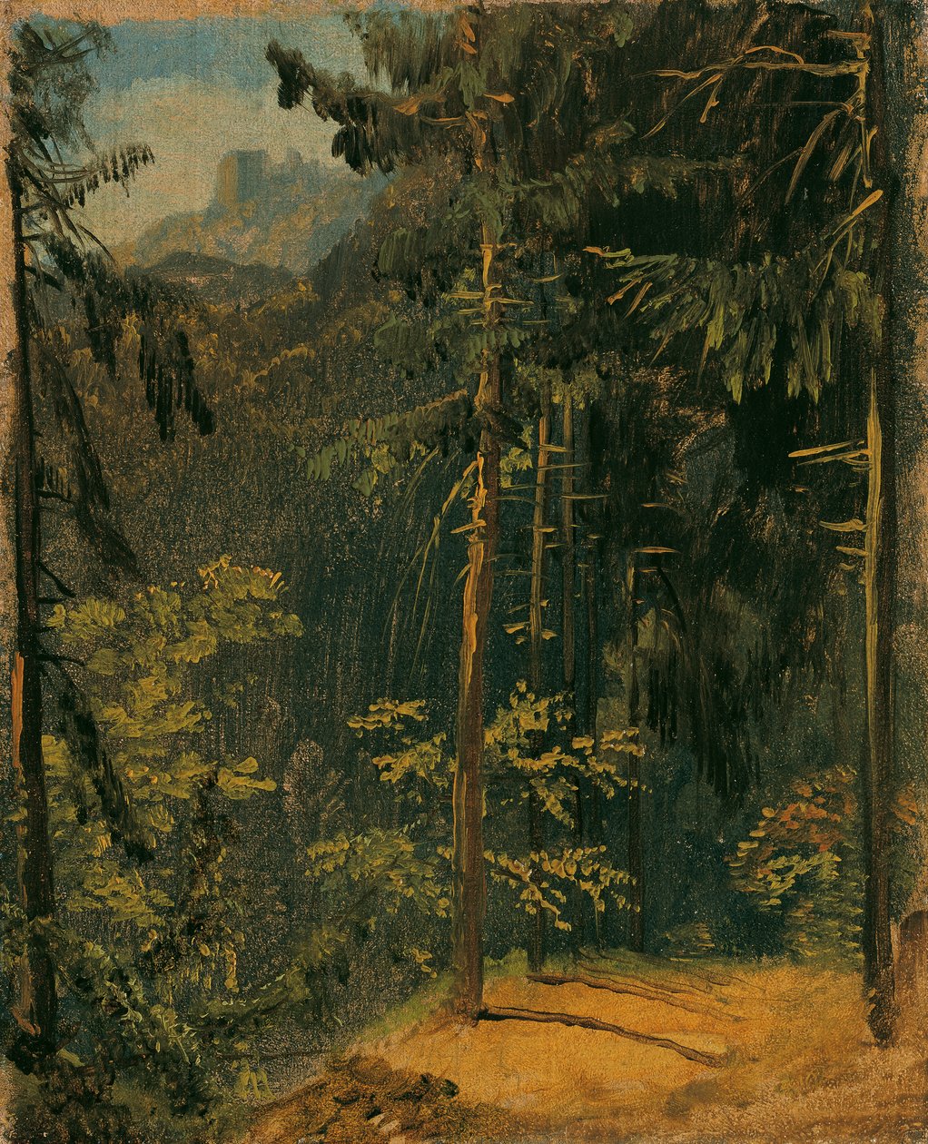 Waldweg im Harz von Carl Blechen