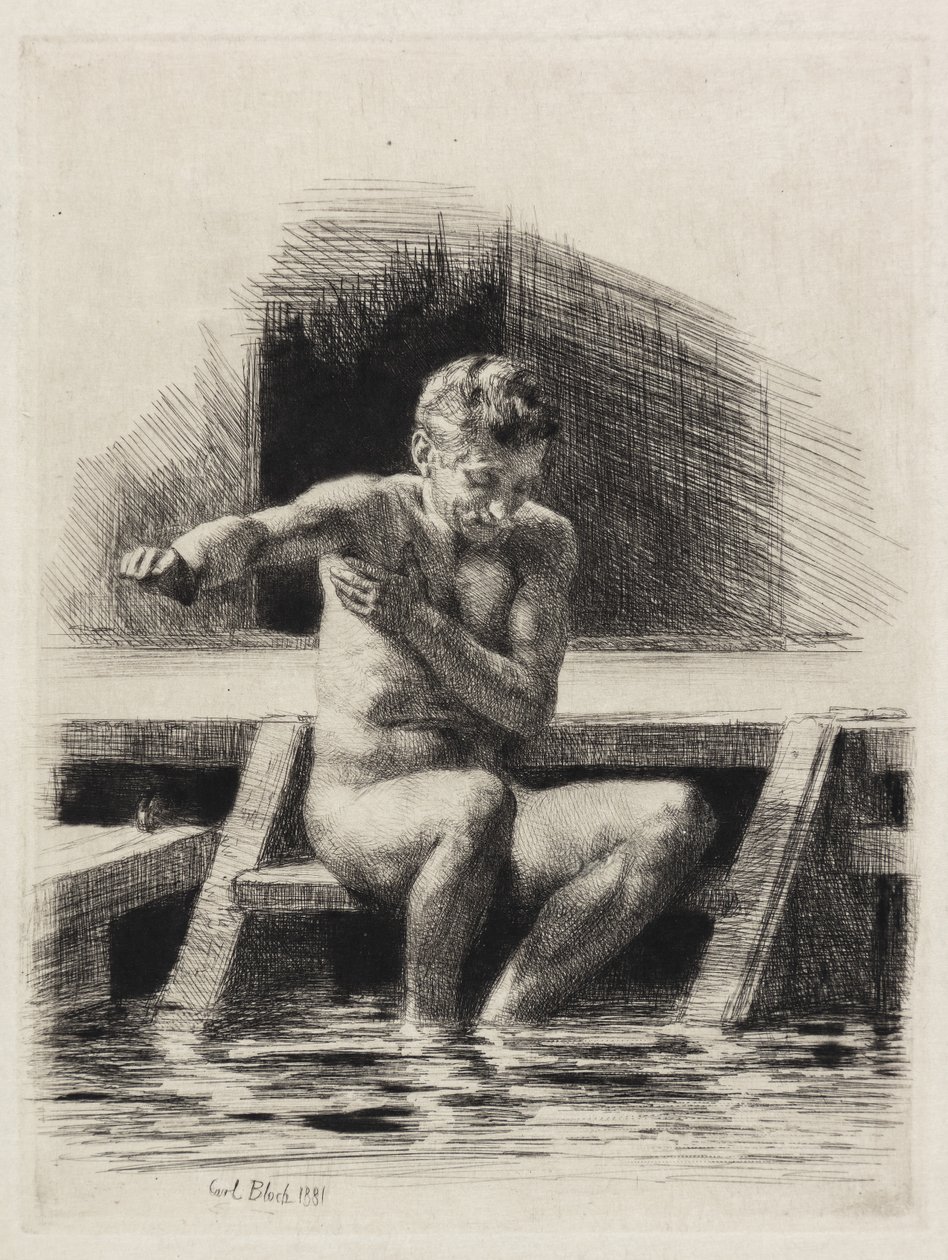 Der badende Mann von Carl Bloch