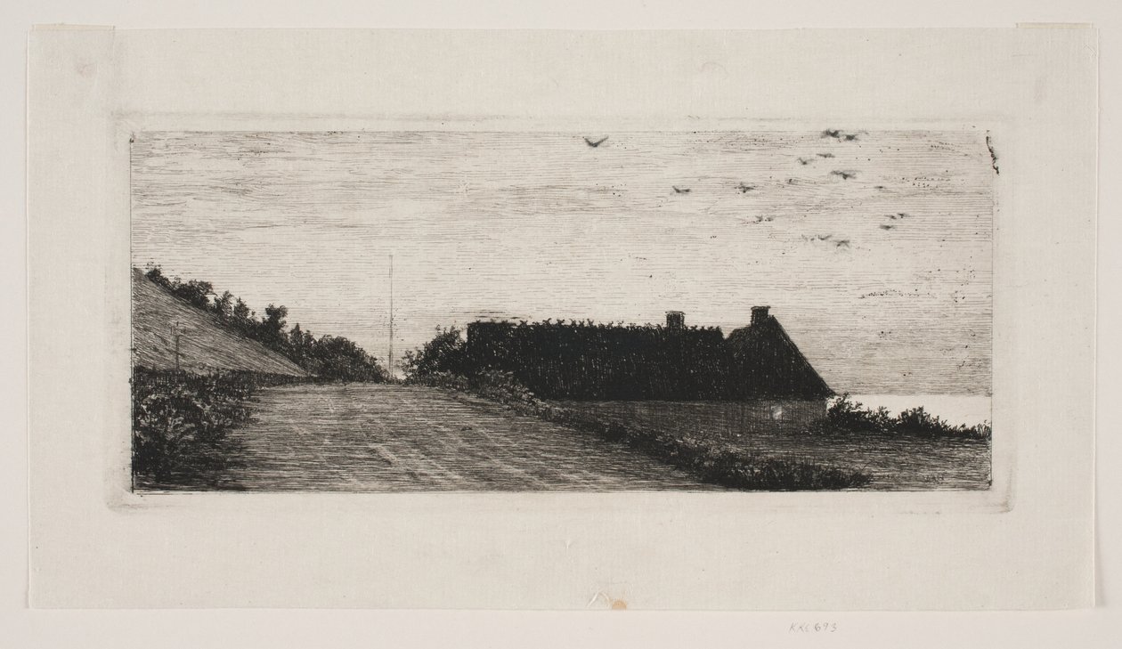 Häuser am Strand. Sommernacht von Carl Bloch