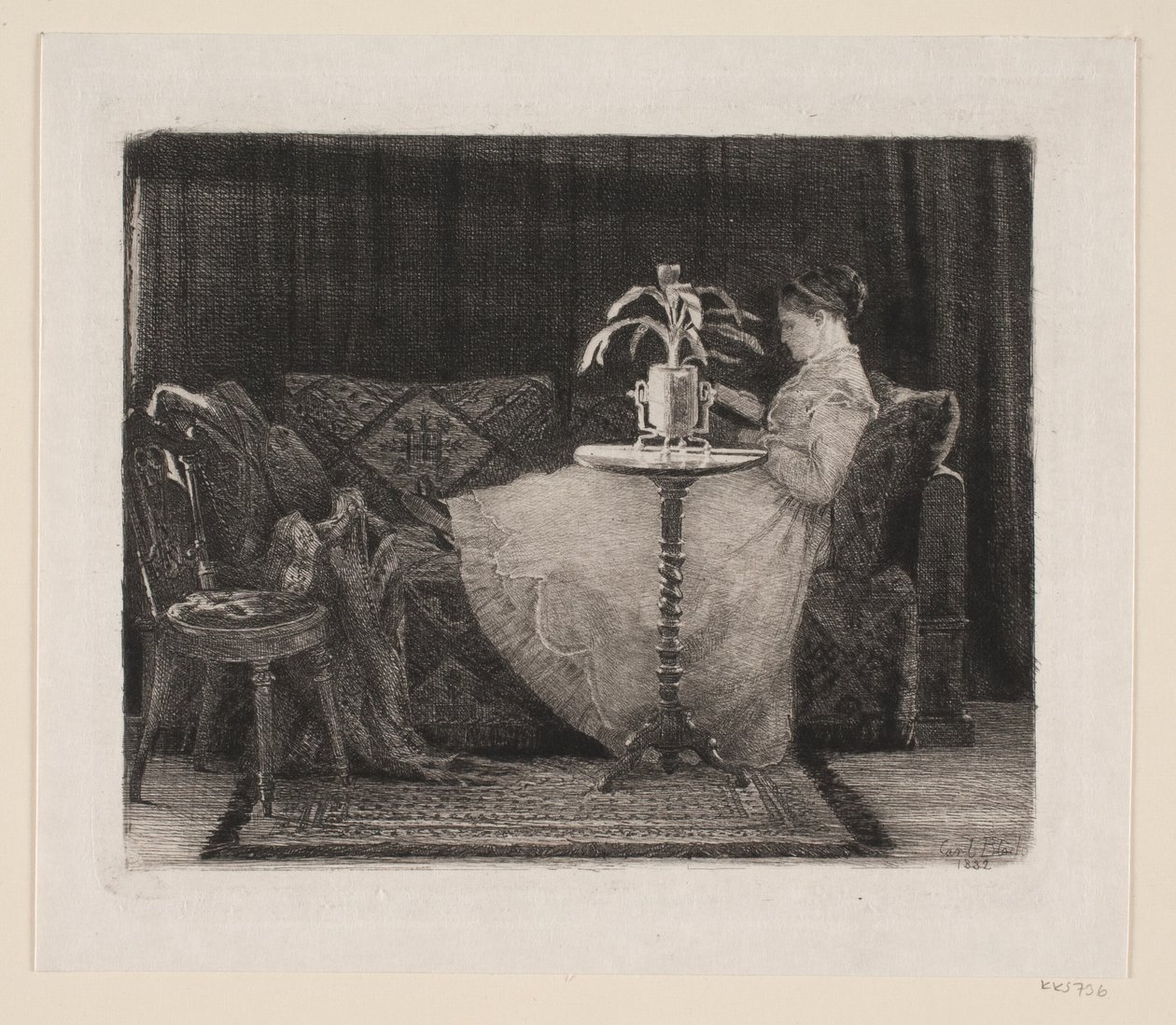 Lesende Dame von Carl Bloch
