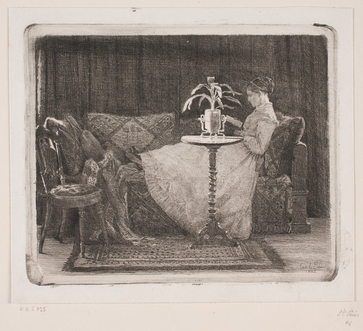 Lesende Dame von Carl Bloch