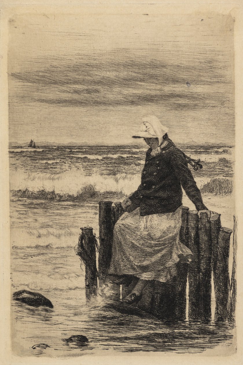 Das Mädchen am Bollwerk von Carl Bloch