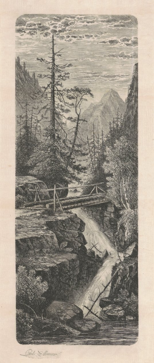 Wasserfall, Rocky Mountains von Carl C. Brenner
