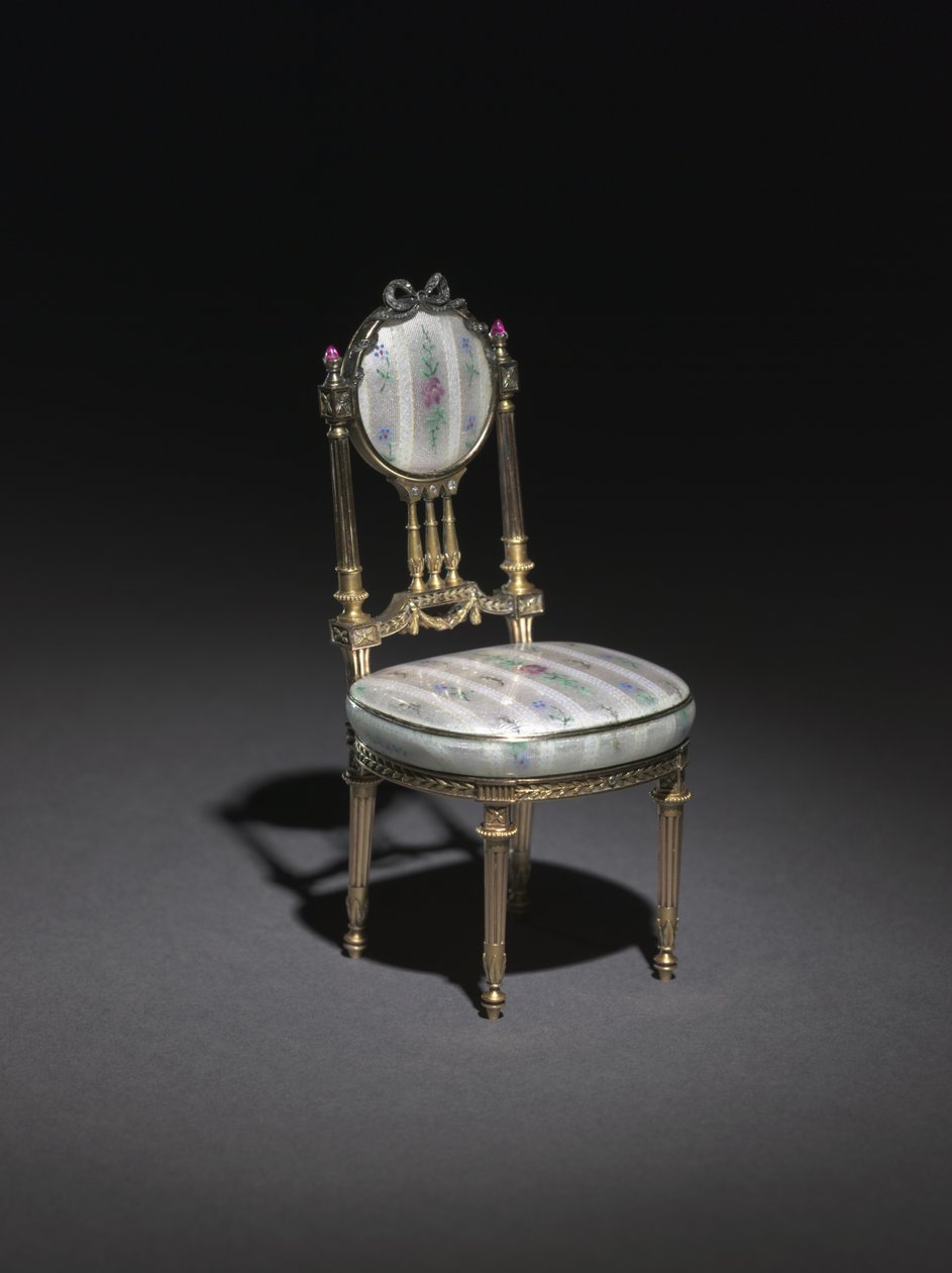 Miniaturstuhl, 1896-1906 von Carl Fabergé