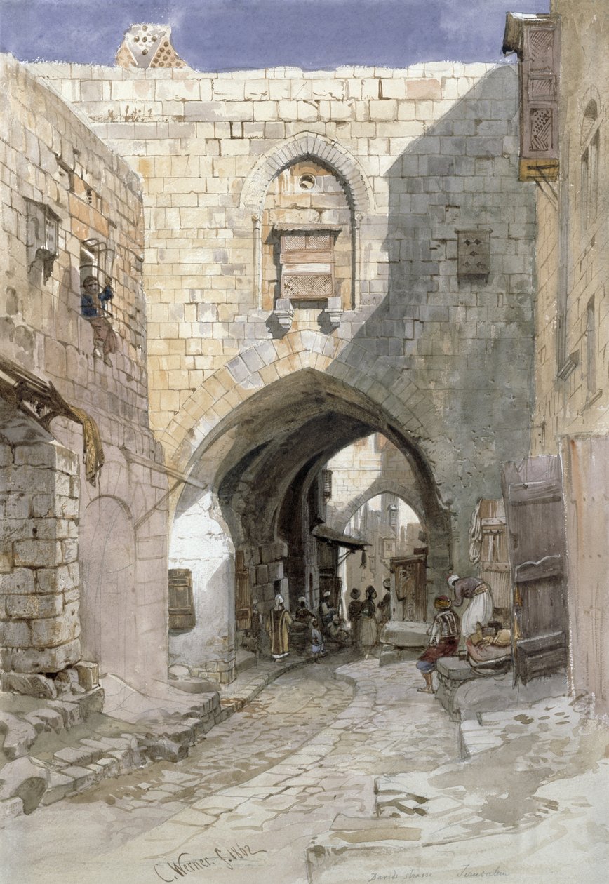 Davidstraße, Jerusalem, 1862 von Carl Friedrich Heinrich Werner