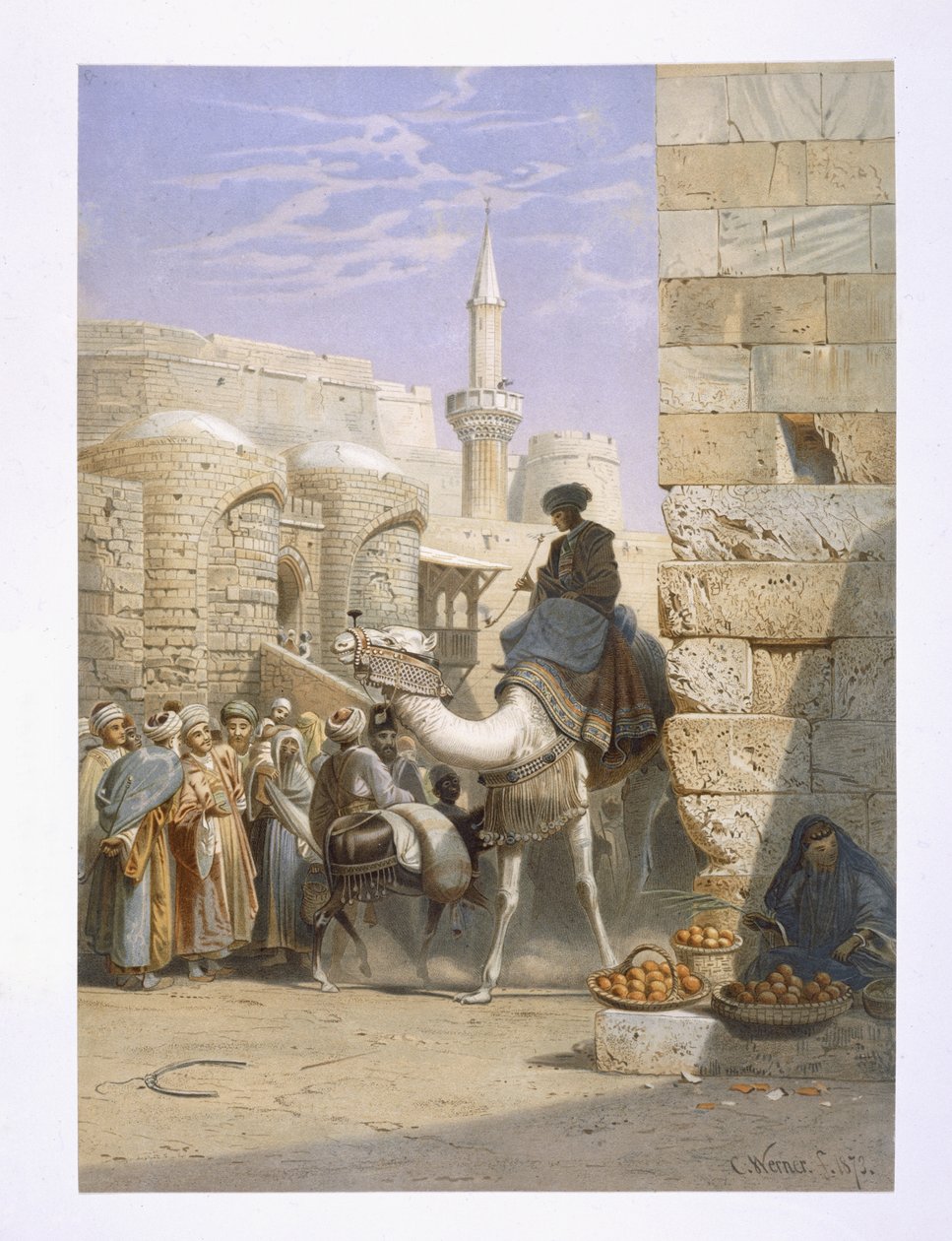 Straßenleben in Kairo von Carl Friedrich Heinrich Werner