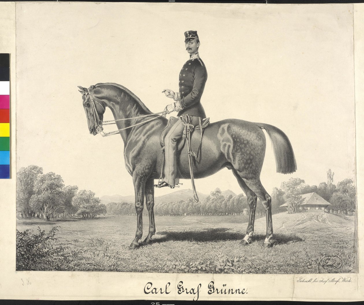 Reiterporträt Carl Graf Gruenne von Carl Goebel