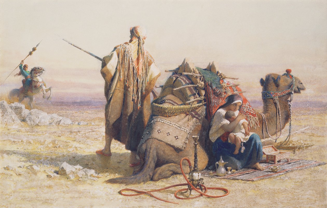 Gefahr in der Wüste, 1867 von Carl Haag