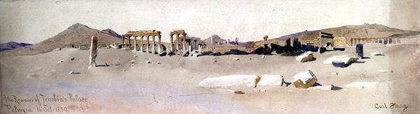 Die Überreste von Zenobias Palast, Palmyra von Carl Haag