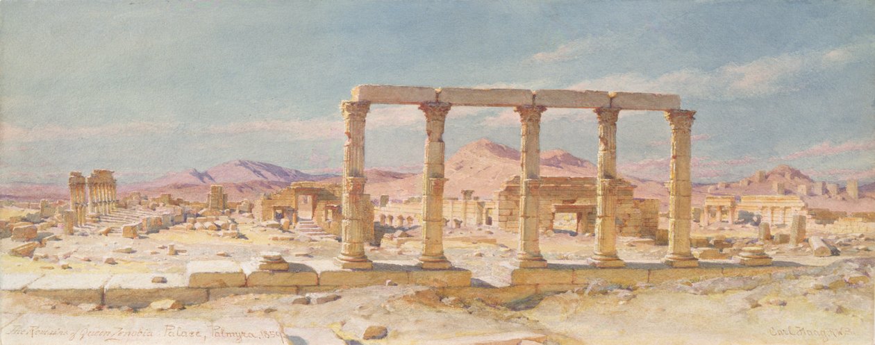 Die Überreste des Palastes von Zenobia, Palmyra von Carl Haag