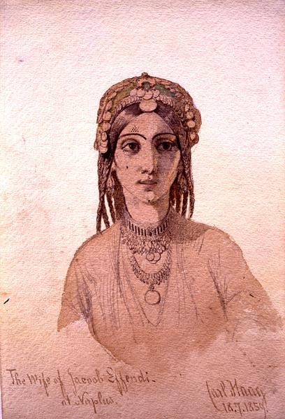 Die Frau von Jacob Effendi in Naplus von Carl Haag