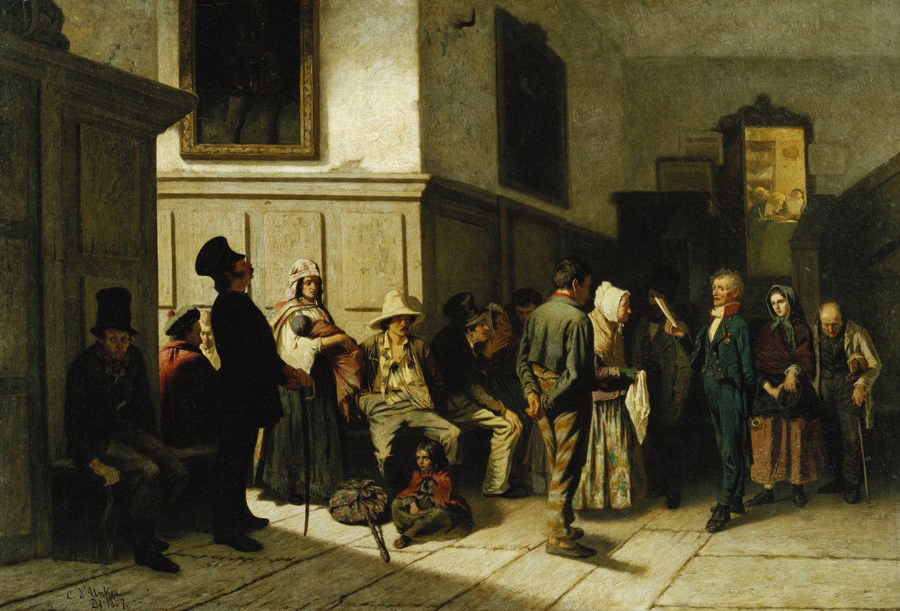 Auf der Polizeistation, 1857 von Carl Hendrik d Unker