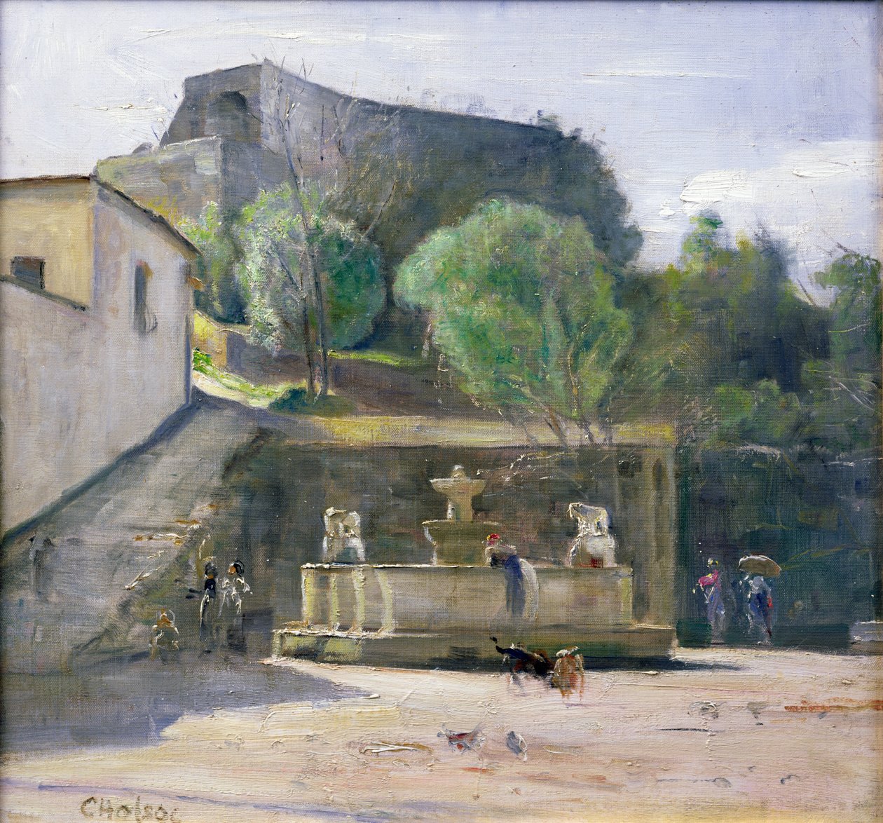 Am Brunnen, Italien von Carl Holsoe