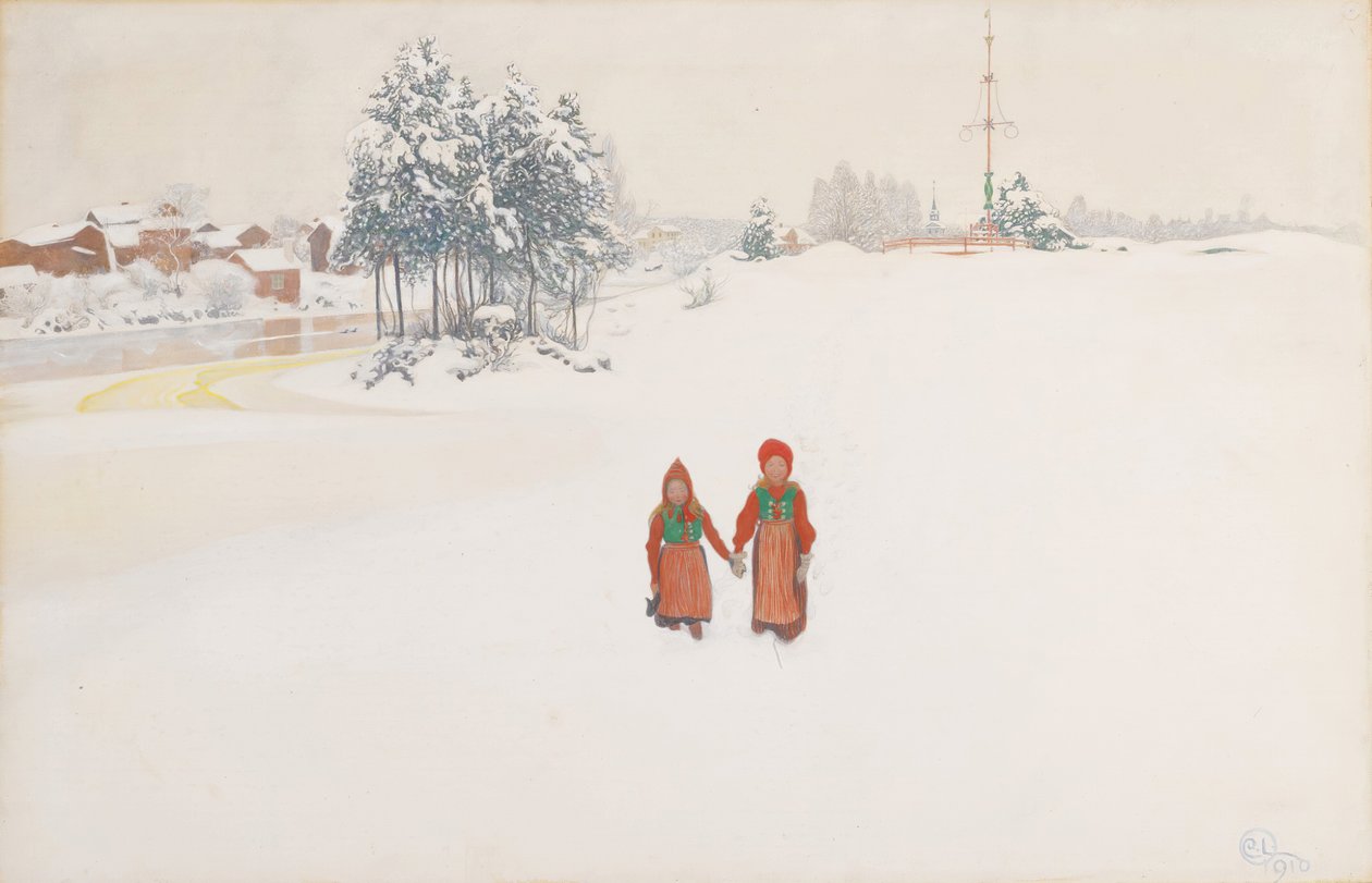 Im Schnee von Carl Larsson