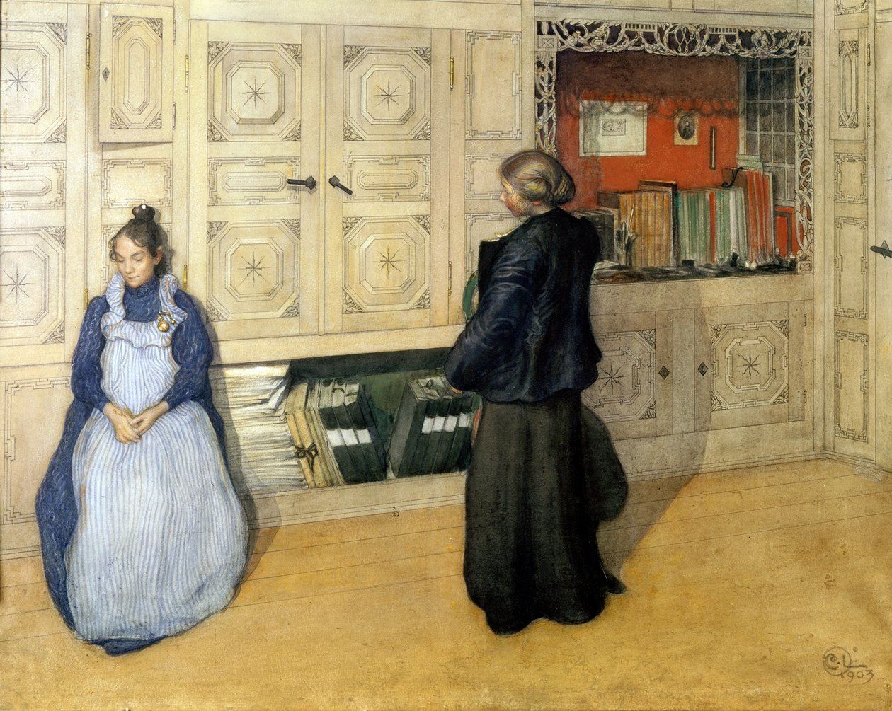Mutter und Tochter von Carl Larsson