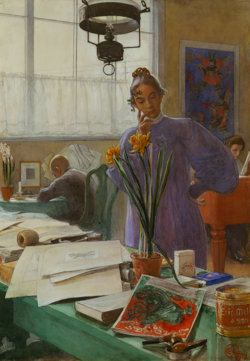Meine Frau von Carl Larsson