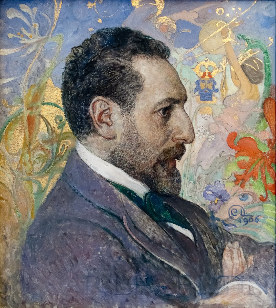 Porträt von Oskar Levertin von Carl Larsson