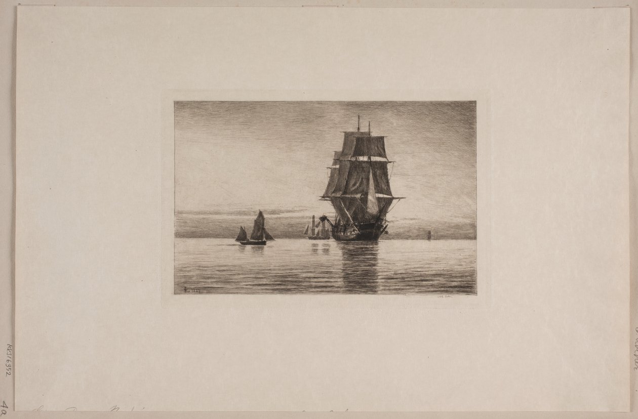 Stiller Abend in der Nordsee von Carl Locher