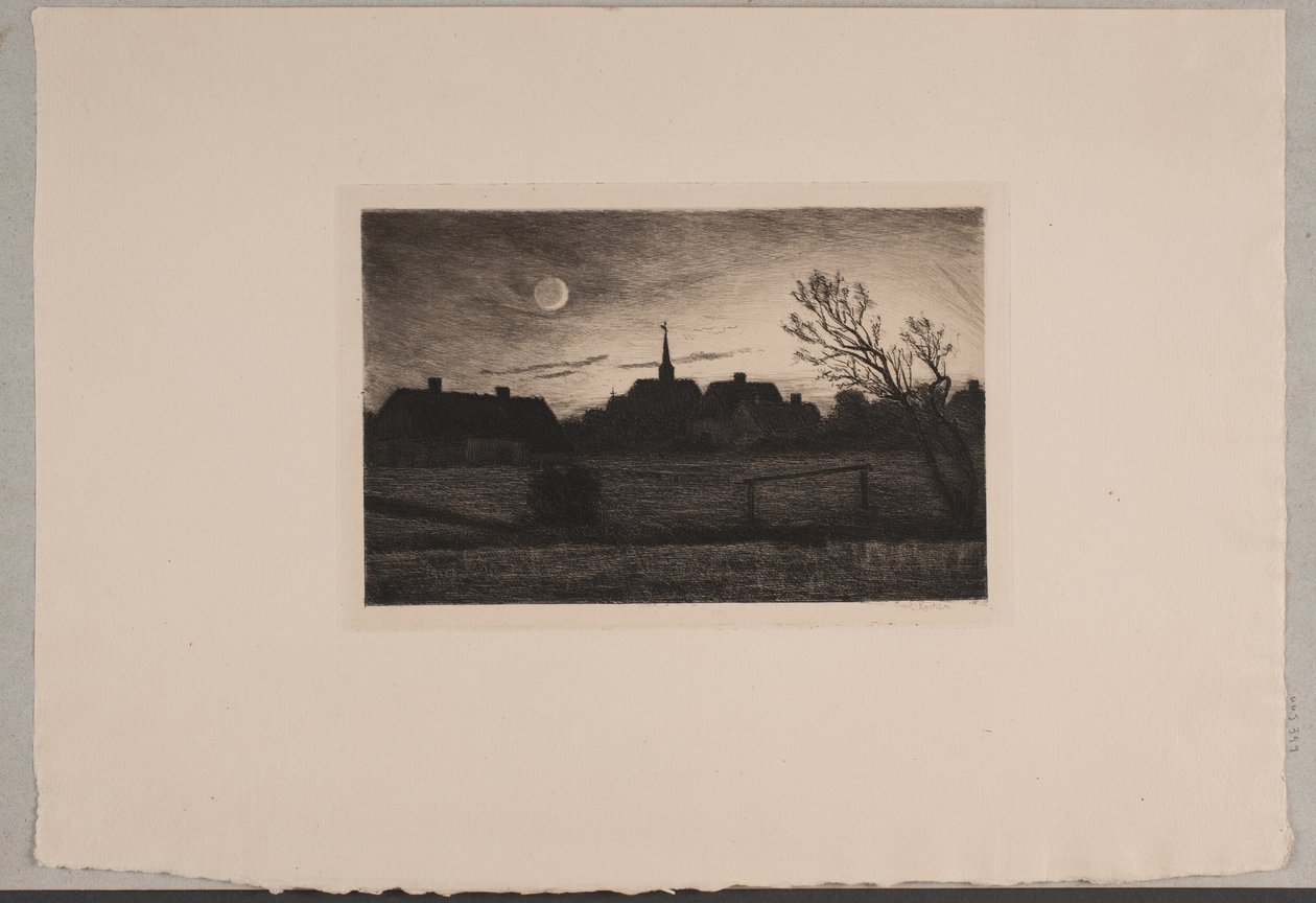 Hornbæk Kirche, Sommerabend von Carl Locher