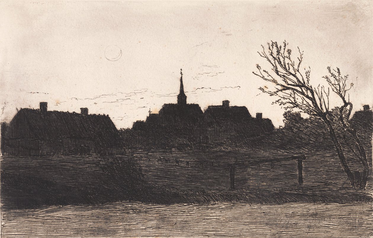 Hornbæk Kirche, Sommerabend von Carl Locher