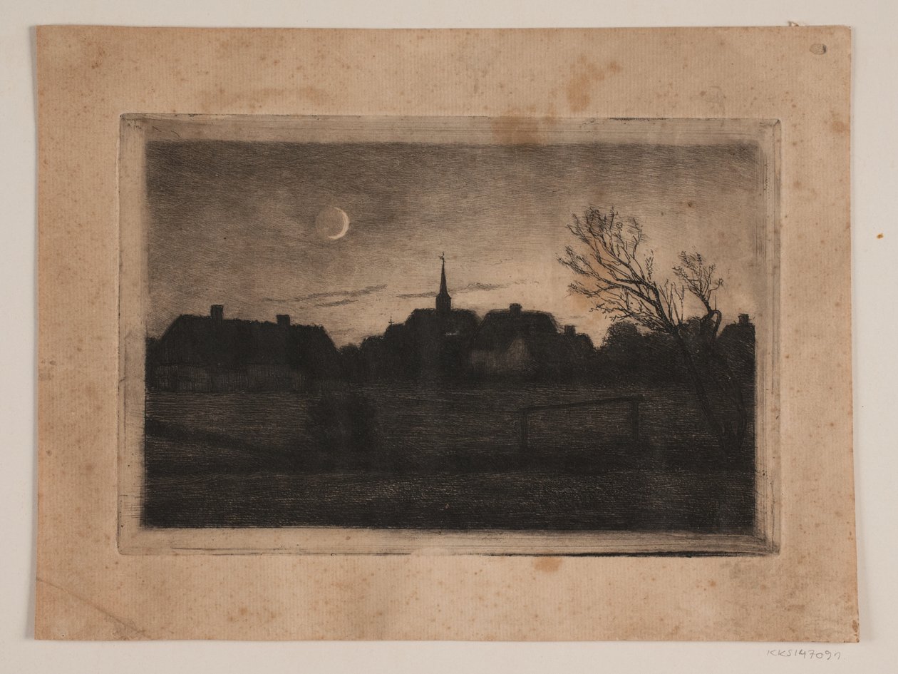 Hornbæk Kirche, Sommerabend von Carl Locher
