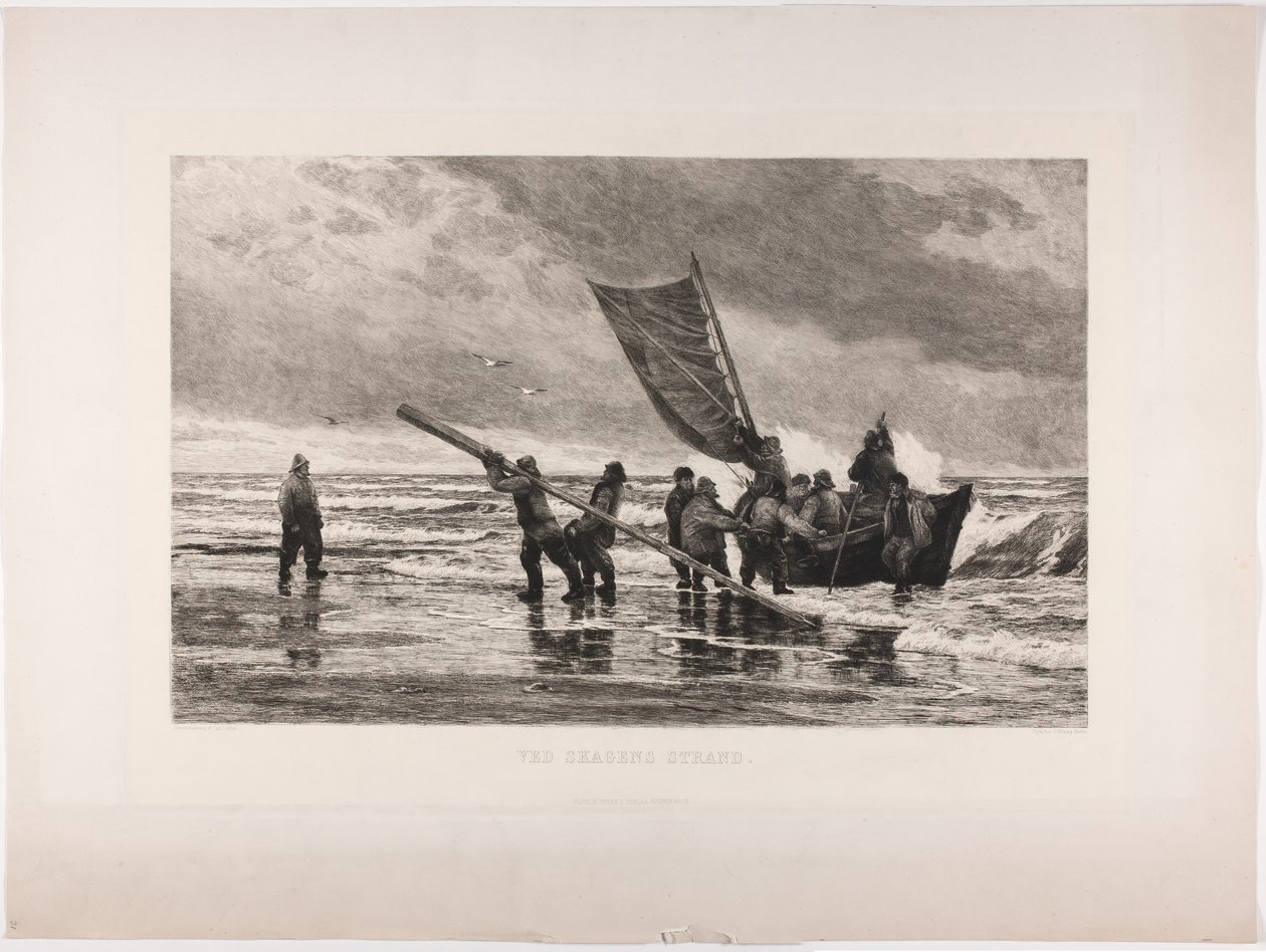 Am Strand von Skagen von Carl Locher