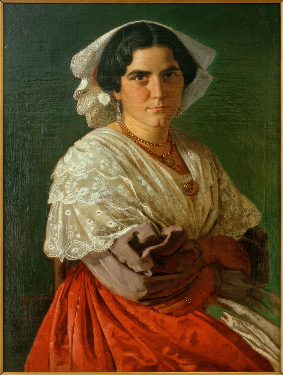 C. L. Jessen, Bildnis einer Italienerin in Volkstracht von Carl Ludwig Jessen
