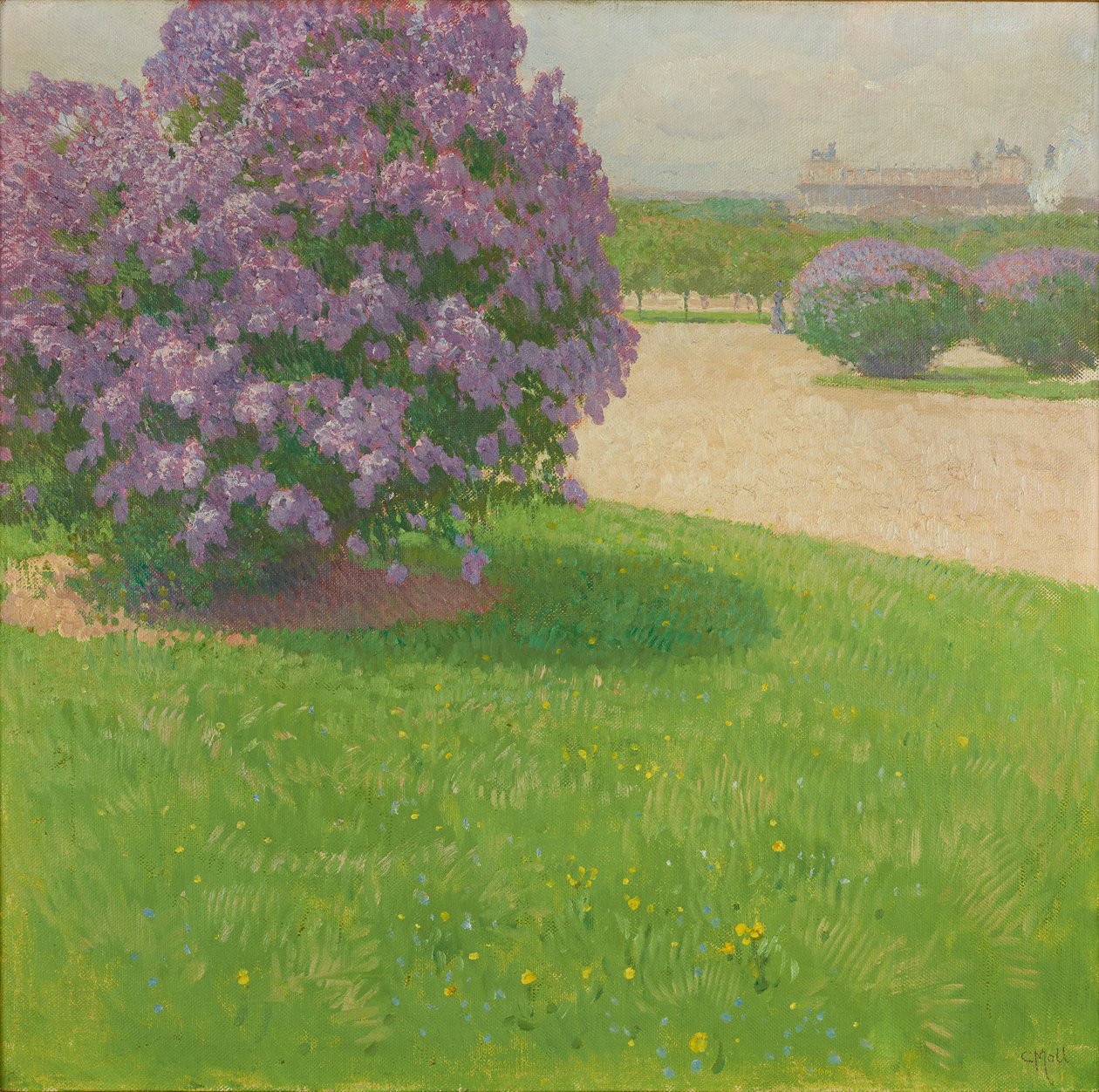 Heldenplatz mit Flieder von Carl Moll