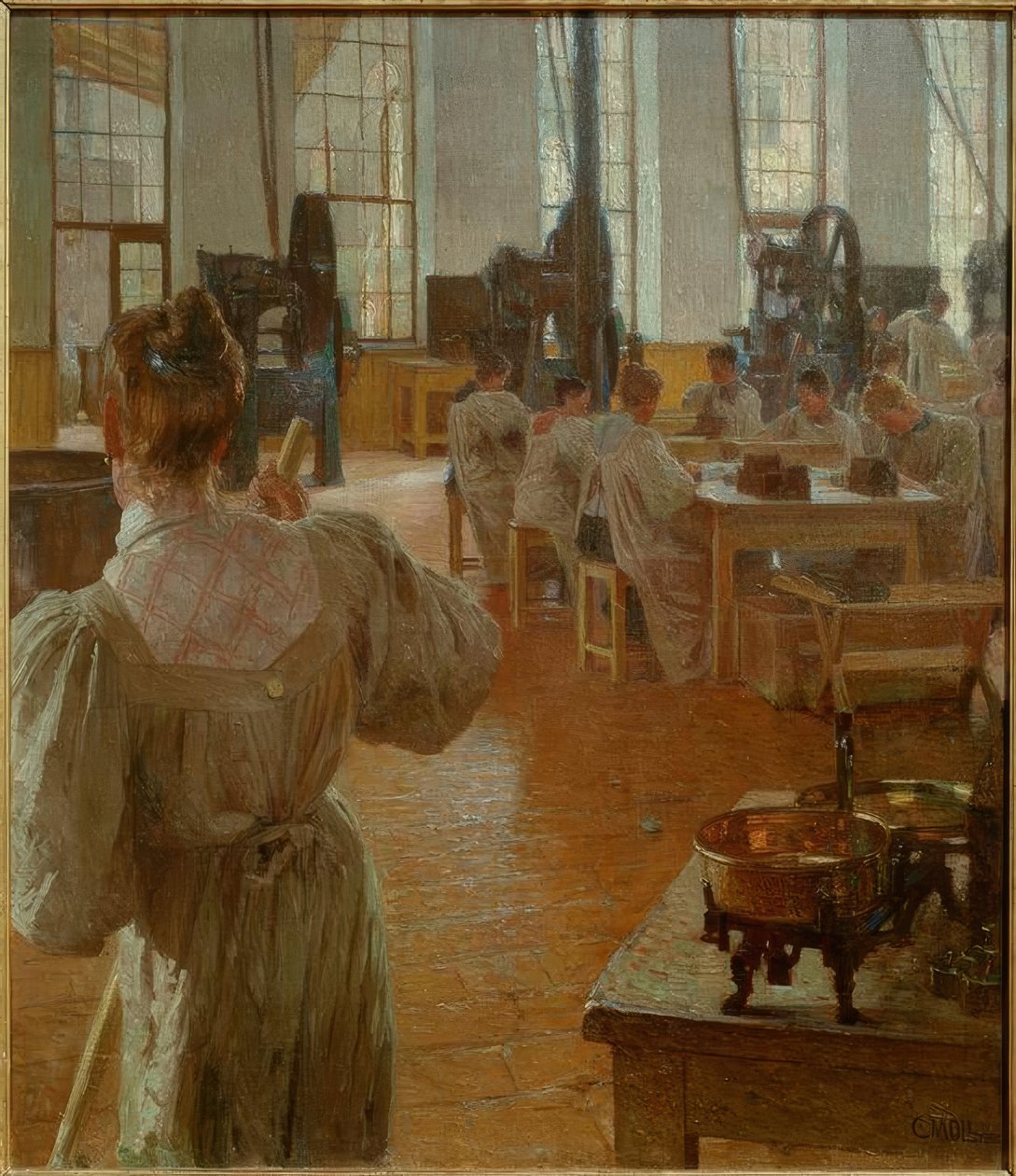In der Kaffeemittelfabrik von Carl Moll