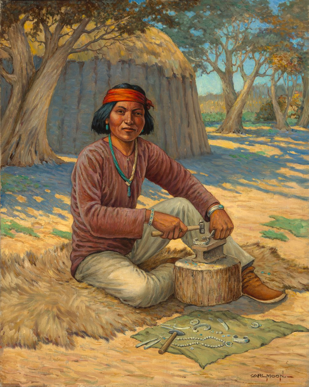 Navajo Silberschmied von Carl Moon