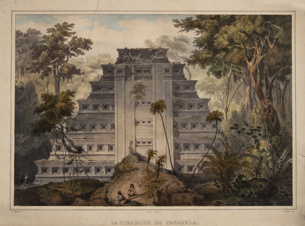 Die Pyramide von Papantla von Carl Nebel