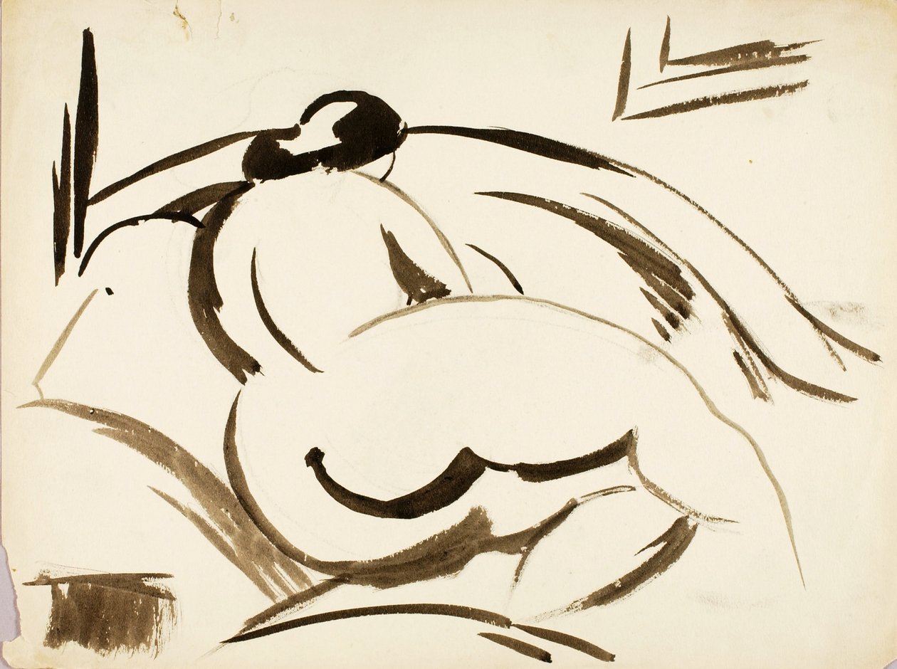 Weiblicher Akt, liegend von Carl Newman