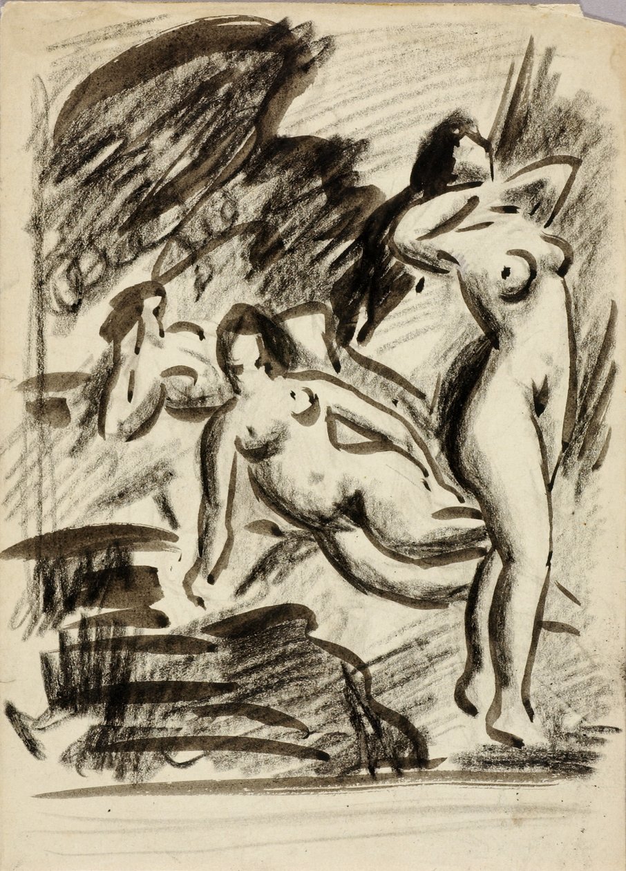 Gruppe von drei weiblichen Akten von Carl Newman