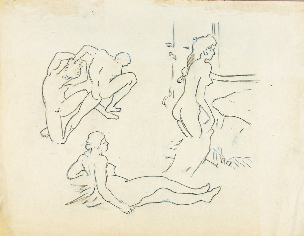 Drei Figurenstudien von Carl Newman