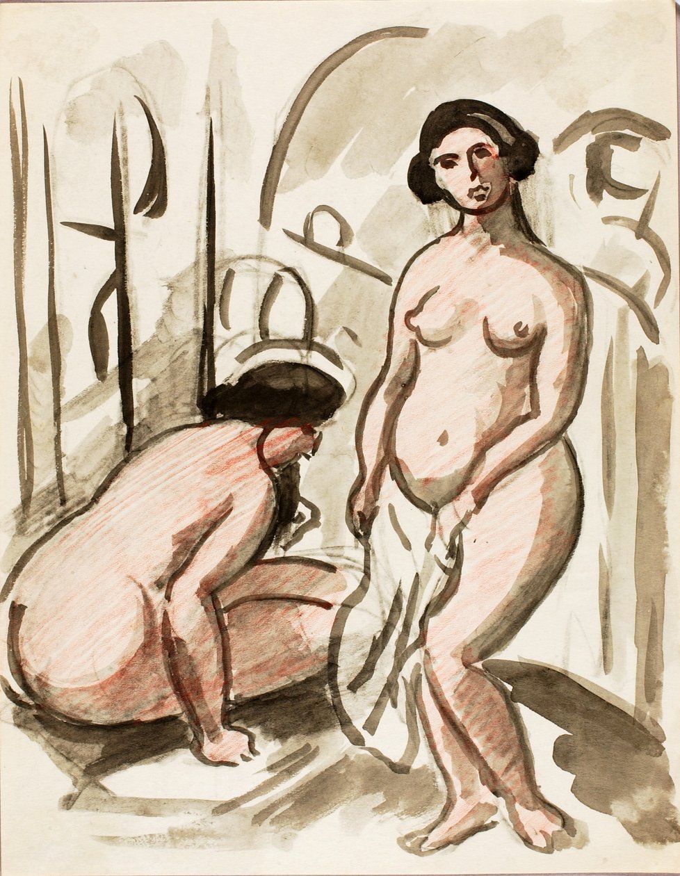 Zwei nackte Figuren von Carl Newman