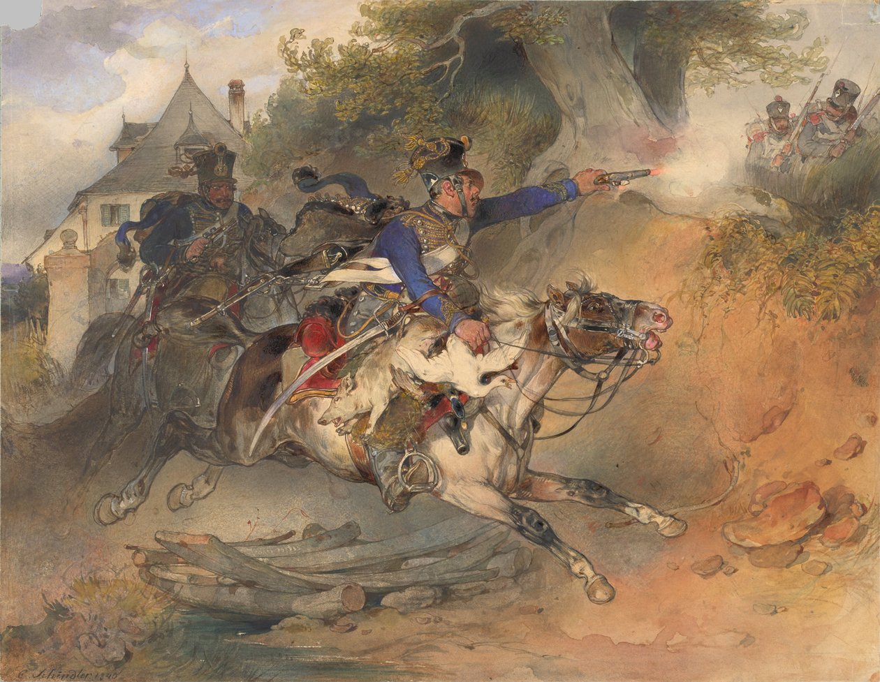 Der plündernde Husar, 1840 von Carl Schindler