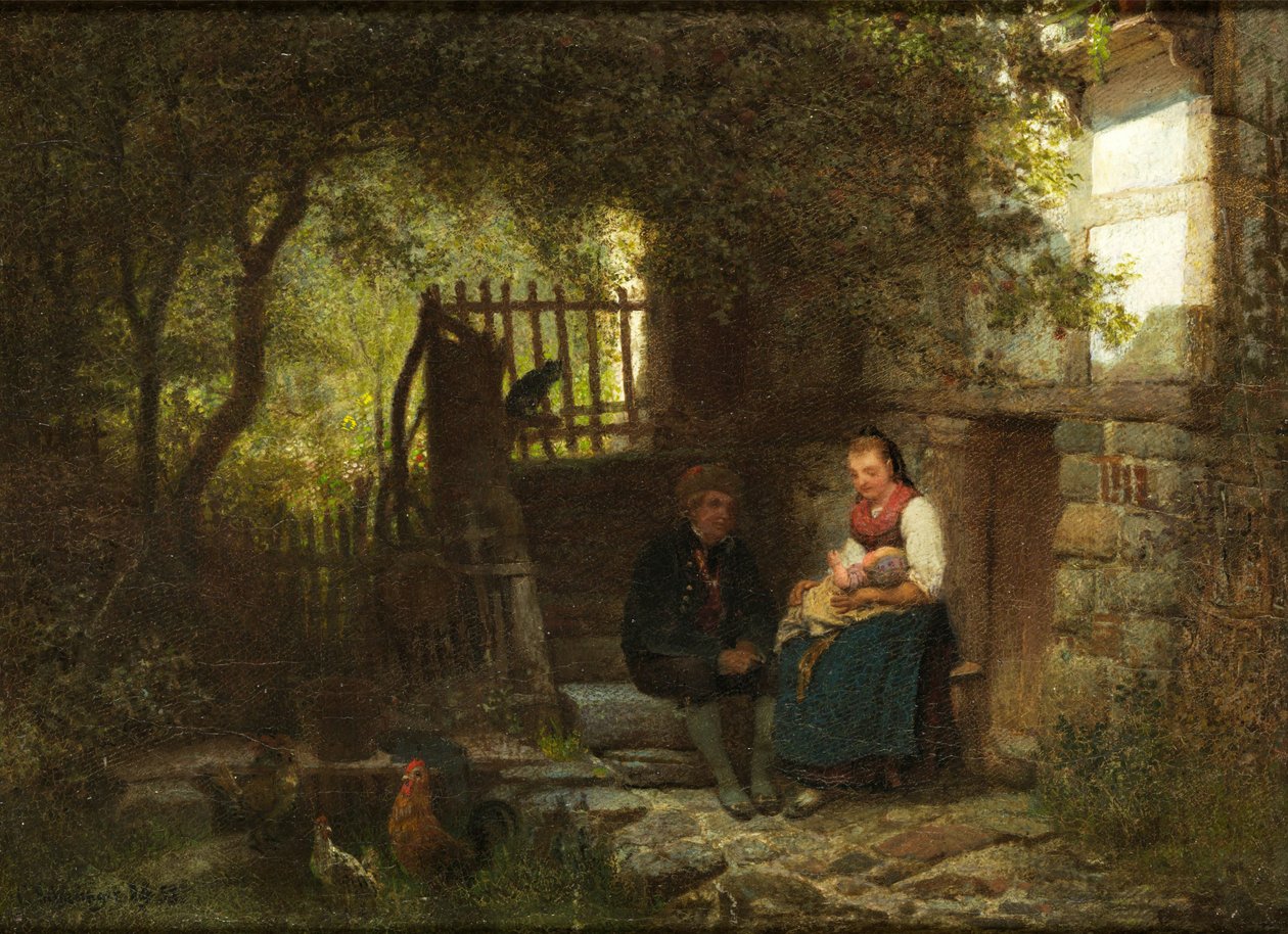 Vor dem Hause von Carl Schlesinger