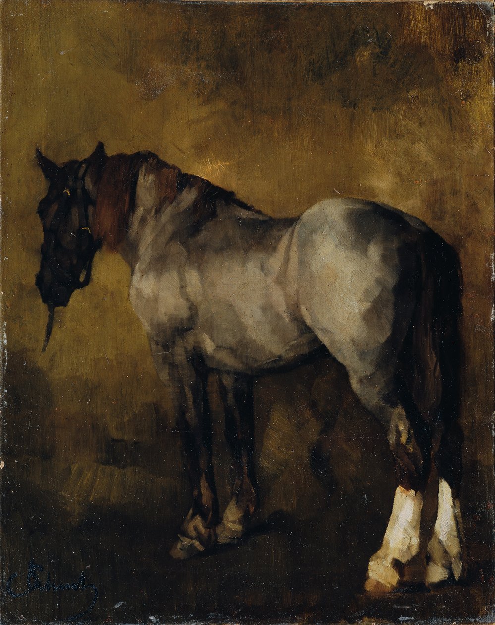Pferdestudie von Carl Schuch