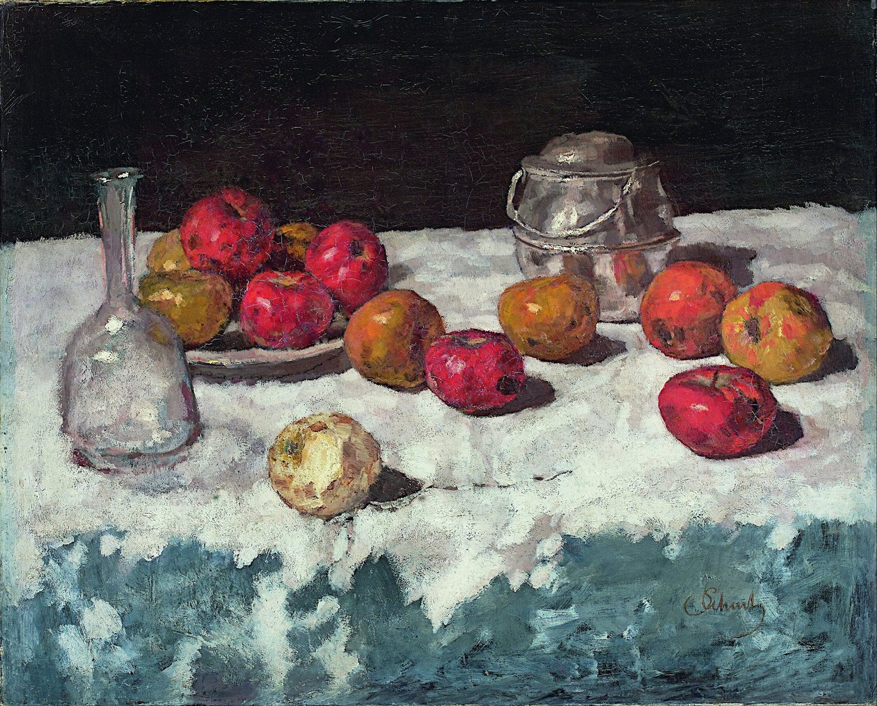 Stillleben mit Äpfeln von Carl Schuch