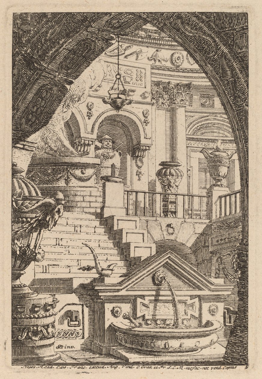 Fantasie eines antiken Tempels von Carl Schütz