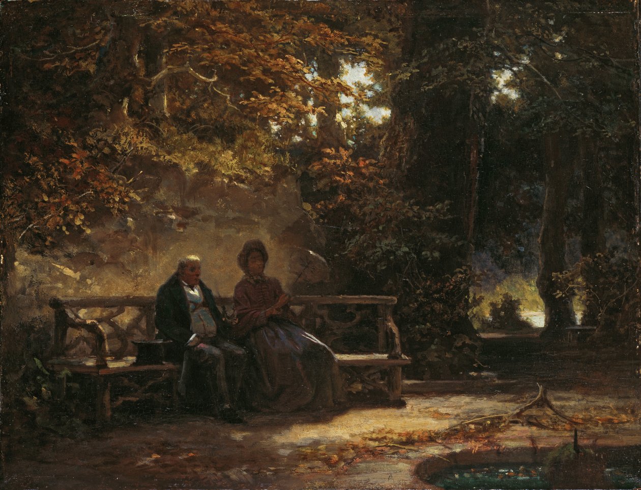 Ausruhende Spaziergänger von Carl Spitzweg