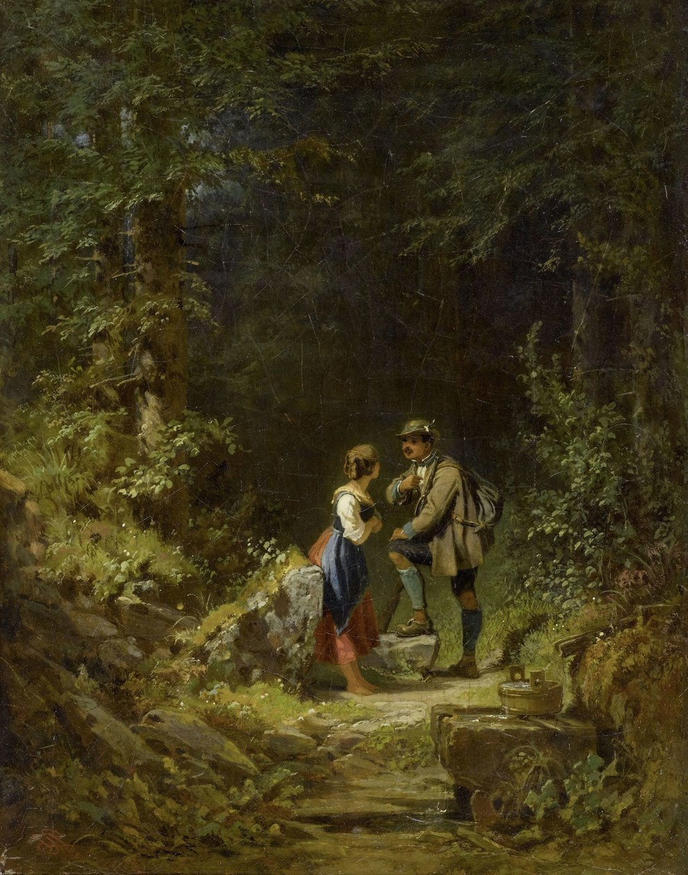 Begegnung im Walde von Carl Spitzweg
