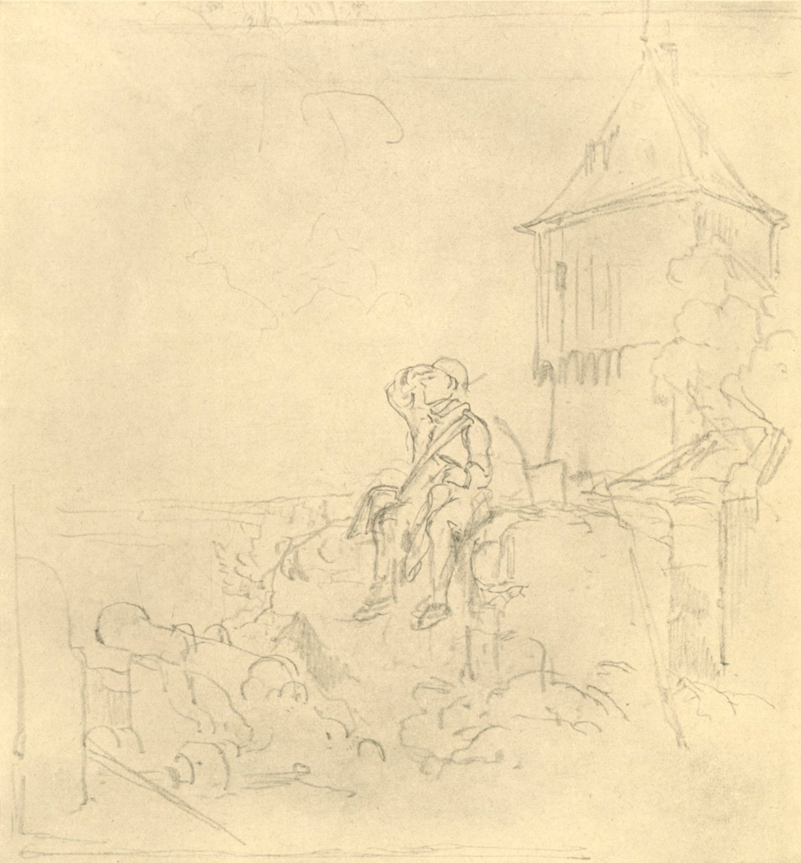 Verdächtiger Rauch von Carl Spitzweg