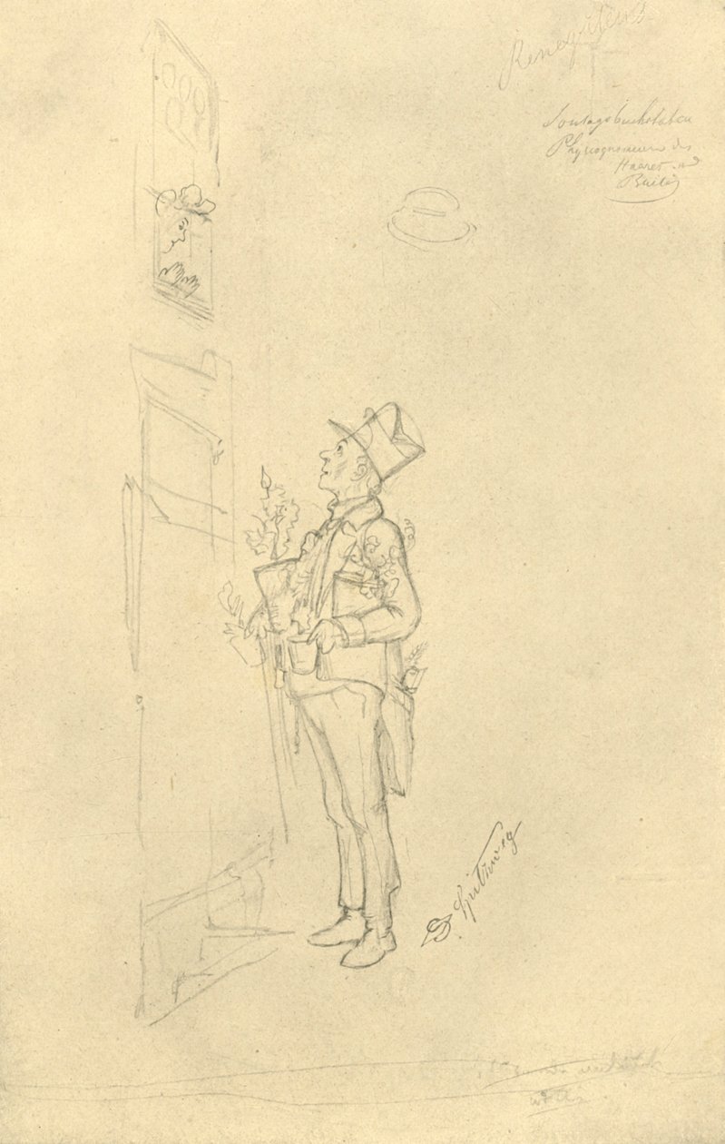 Der Gratulant, Mitte-Ende 19. Jahrhundert, ca. 1924 von Carl Spitzweg
