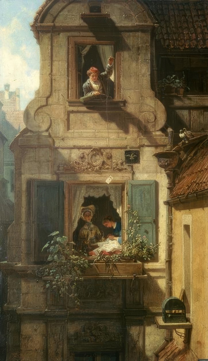 Der abgefangene Liebesbrief von Carl Spitzweg