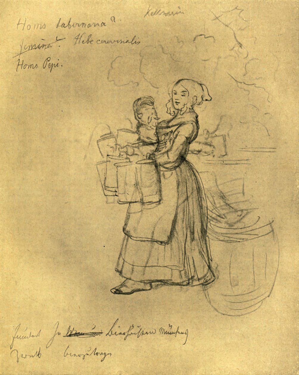 Die Kellnerin, Mitte-Ende des 19. Jahrhunderts, ca. 1924 von Carl Spitzweg