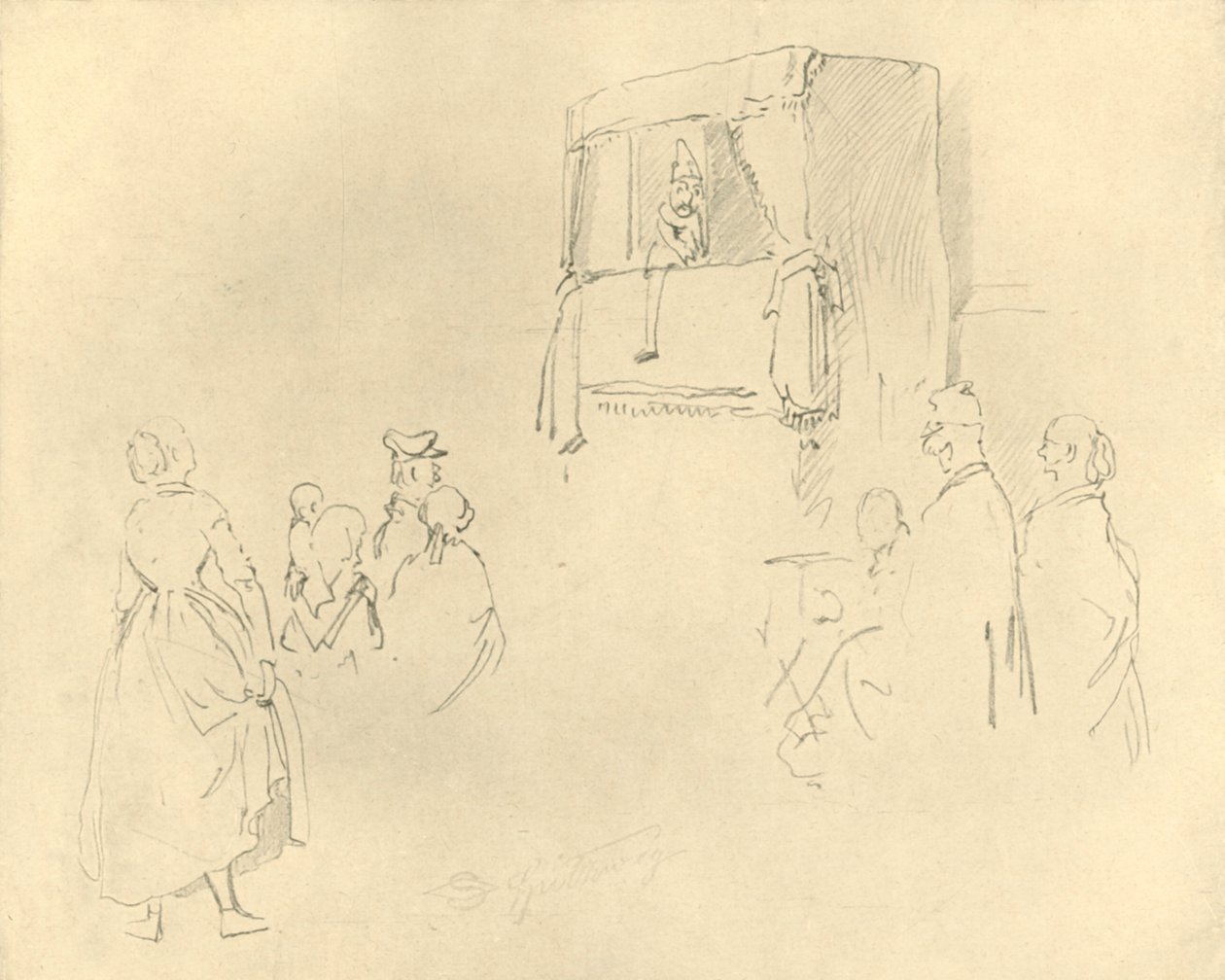Kasperltheater I von Carl Spitzweg