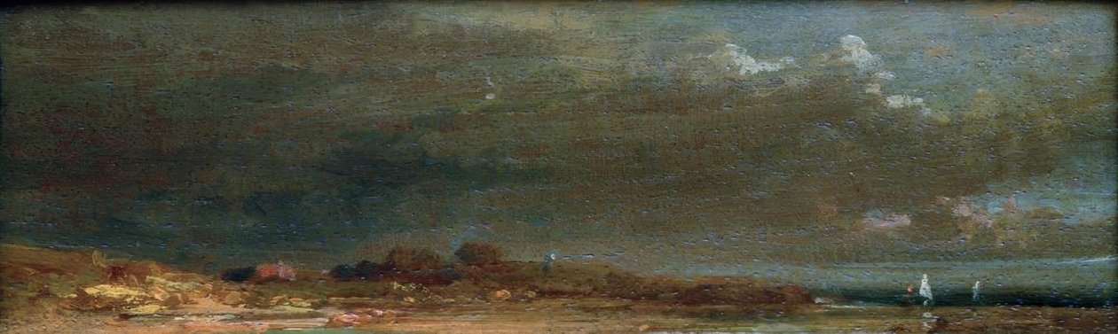 Landschaft am See – Chiemseelandschaft von Carl Spitzweg